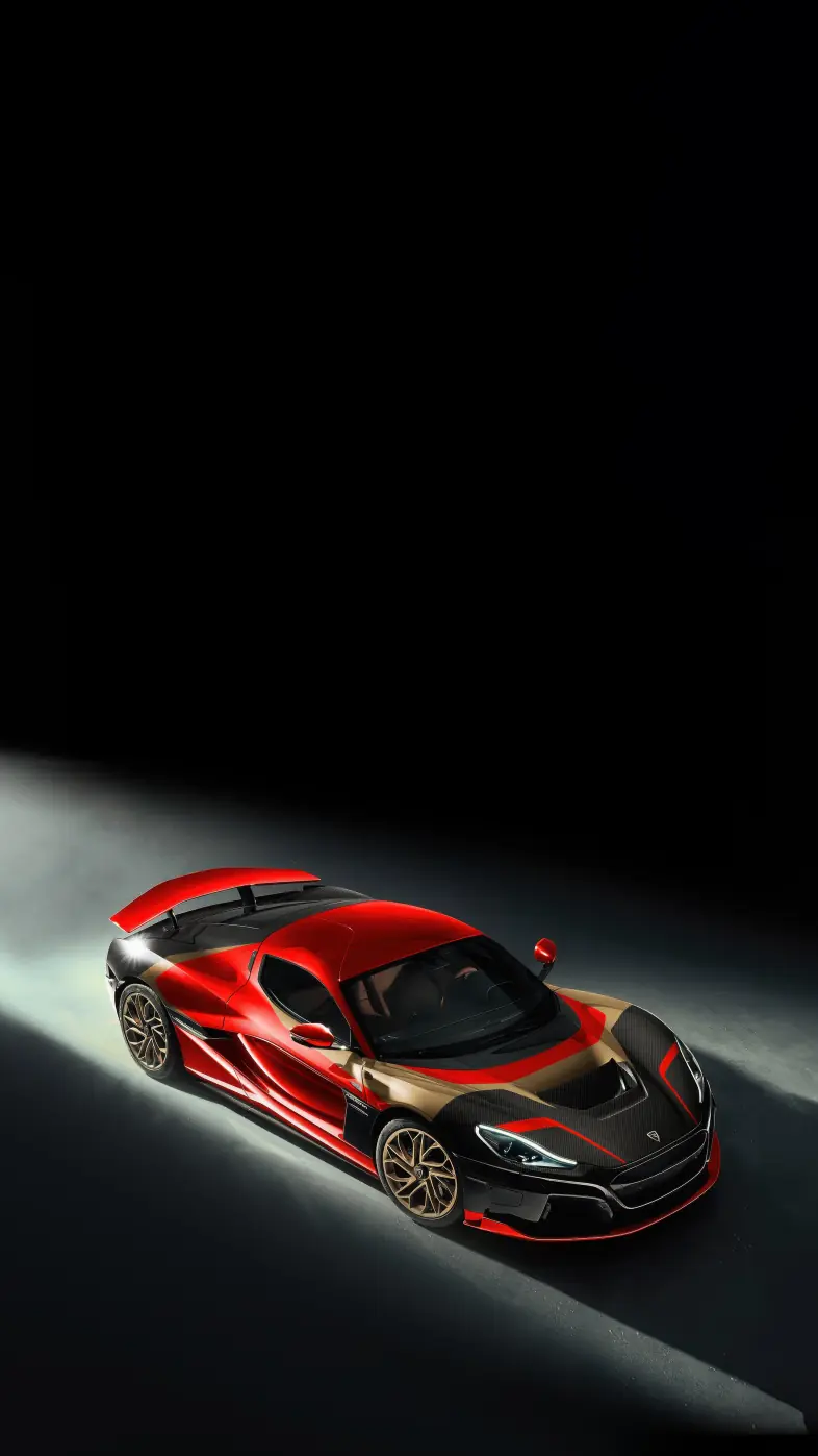 red rimac nevera car wallpaper