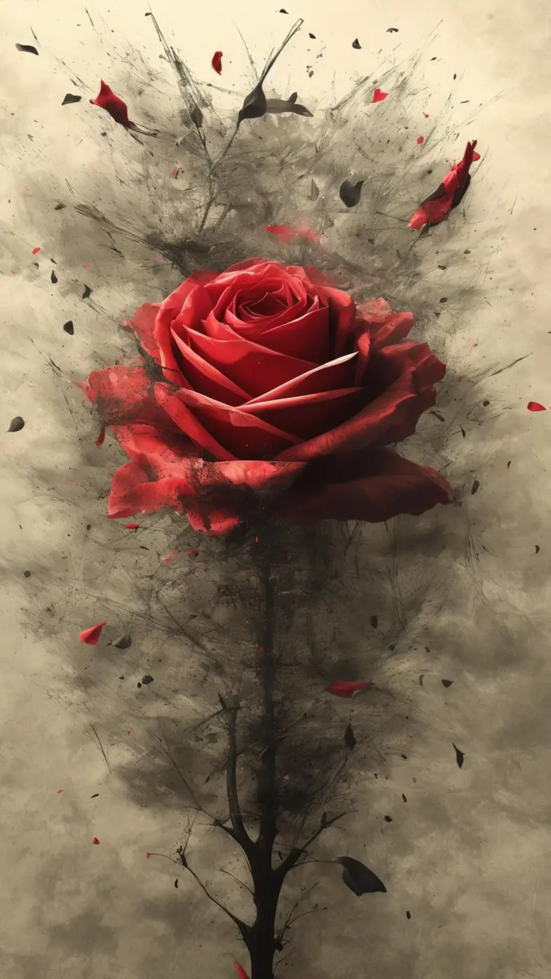 red rose art wallpaper