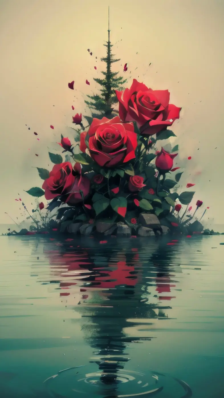 red roses art wallpaper