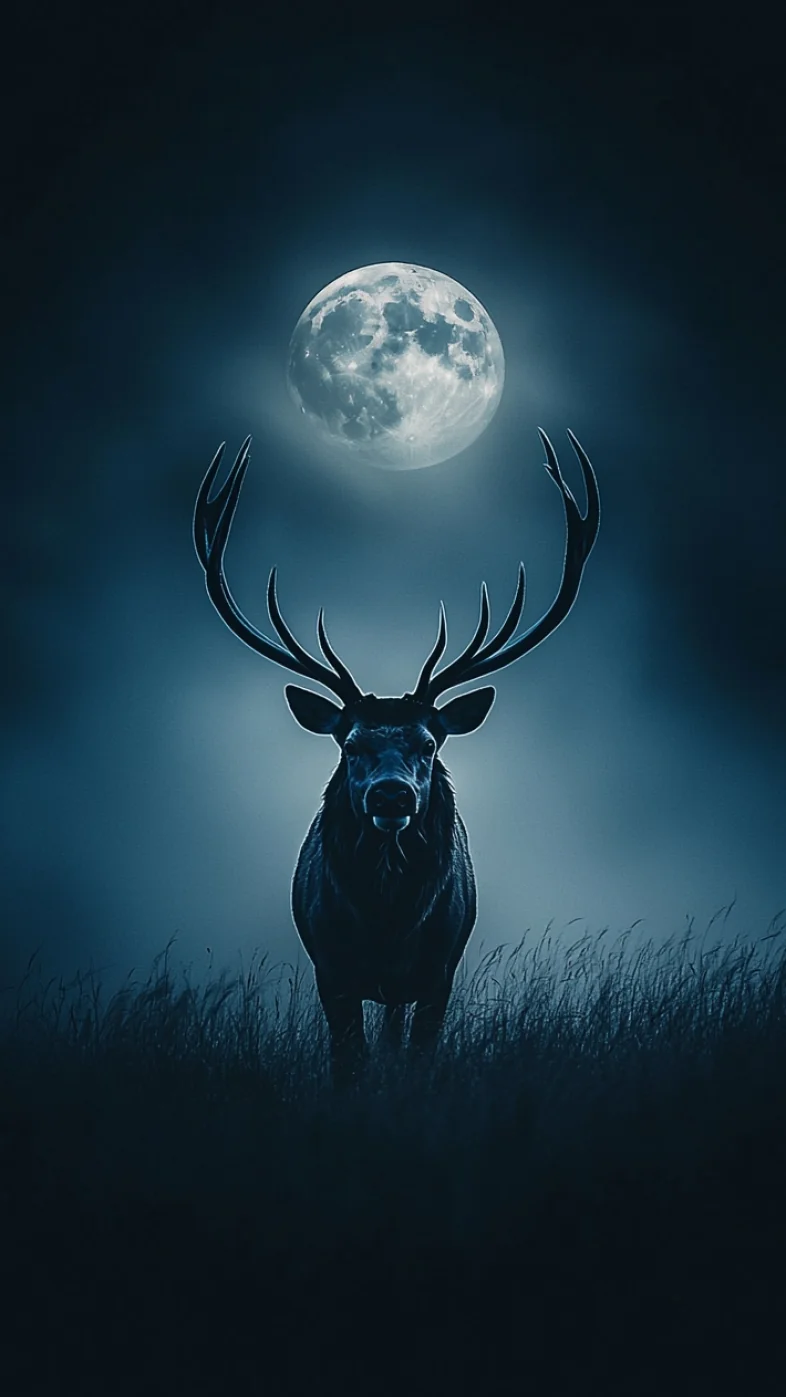 reindeer dark wallpaper