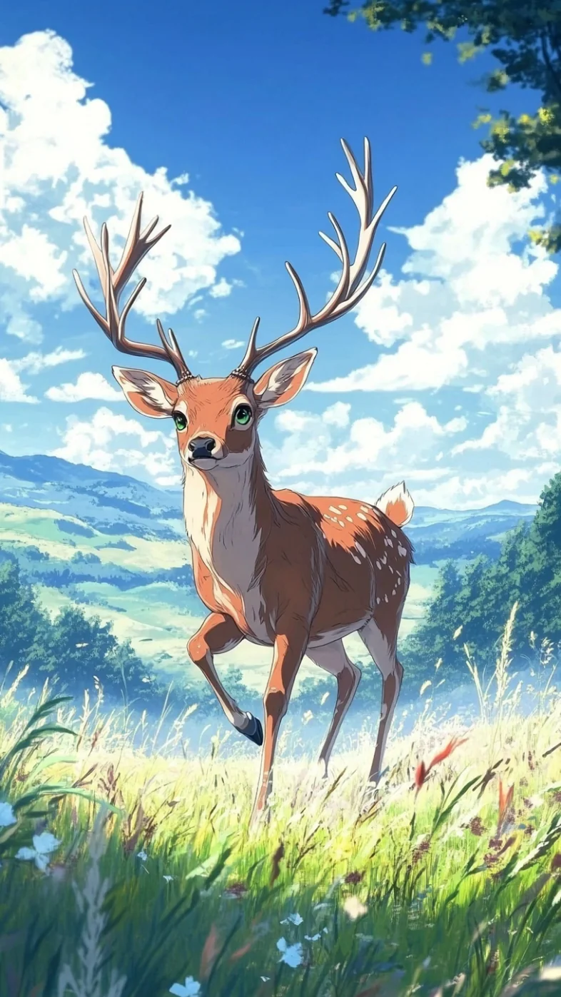 reindeer drawing wallpaper