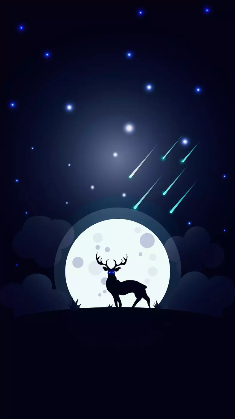 reindeer glowing wallpaper
