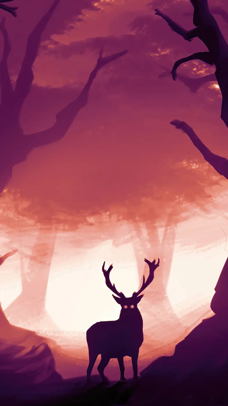 reindeer guardian of forest wallpaper