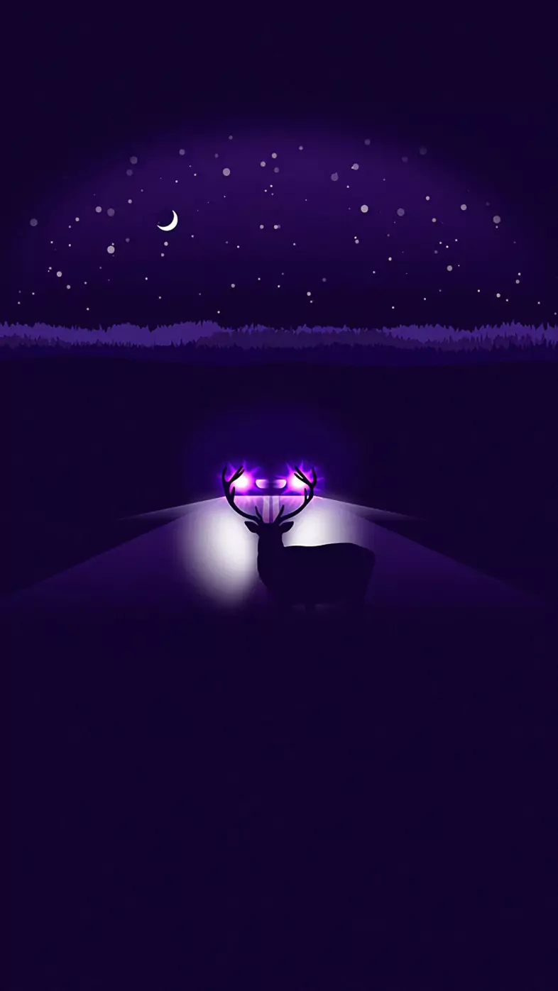 reindeer road minimal wallpaper