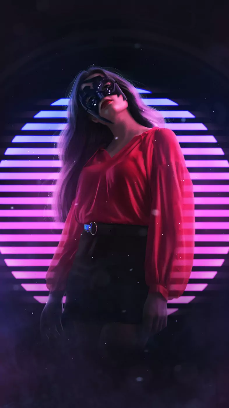 retro girl x8 wallpaper
