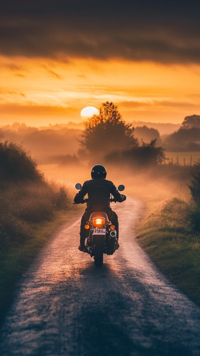 riding your Royal Enfield bike wallpaper