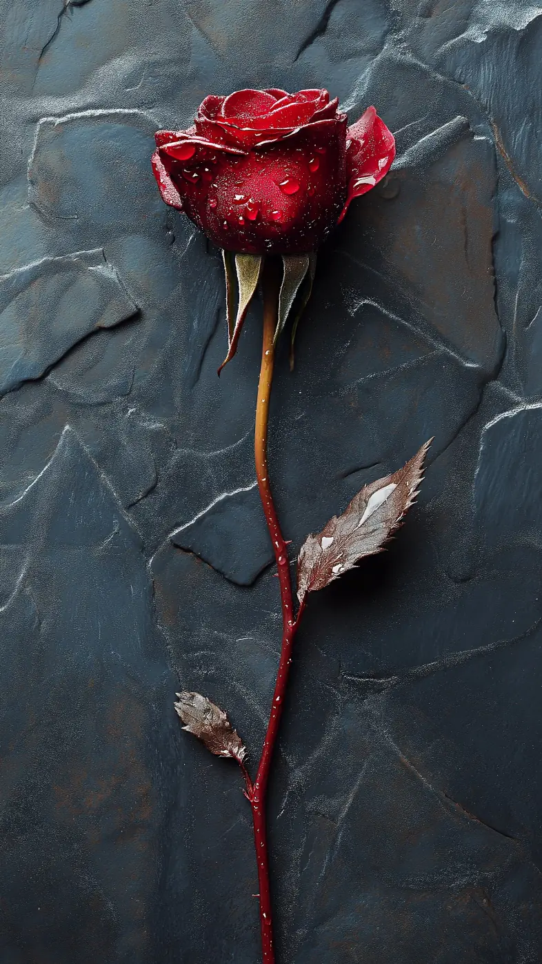 rose drops flower wallpaper
