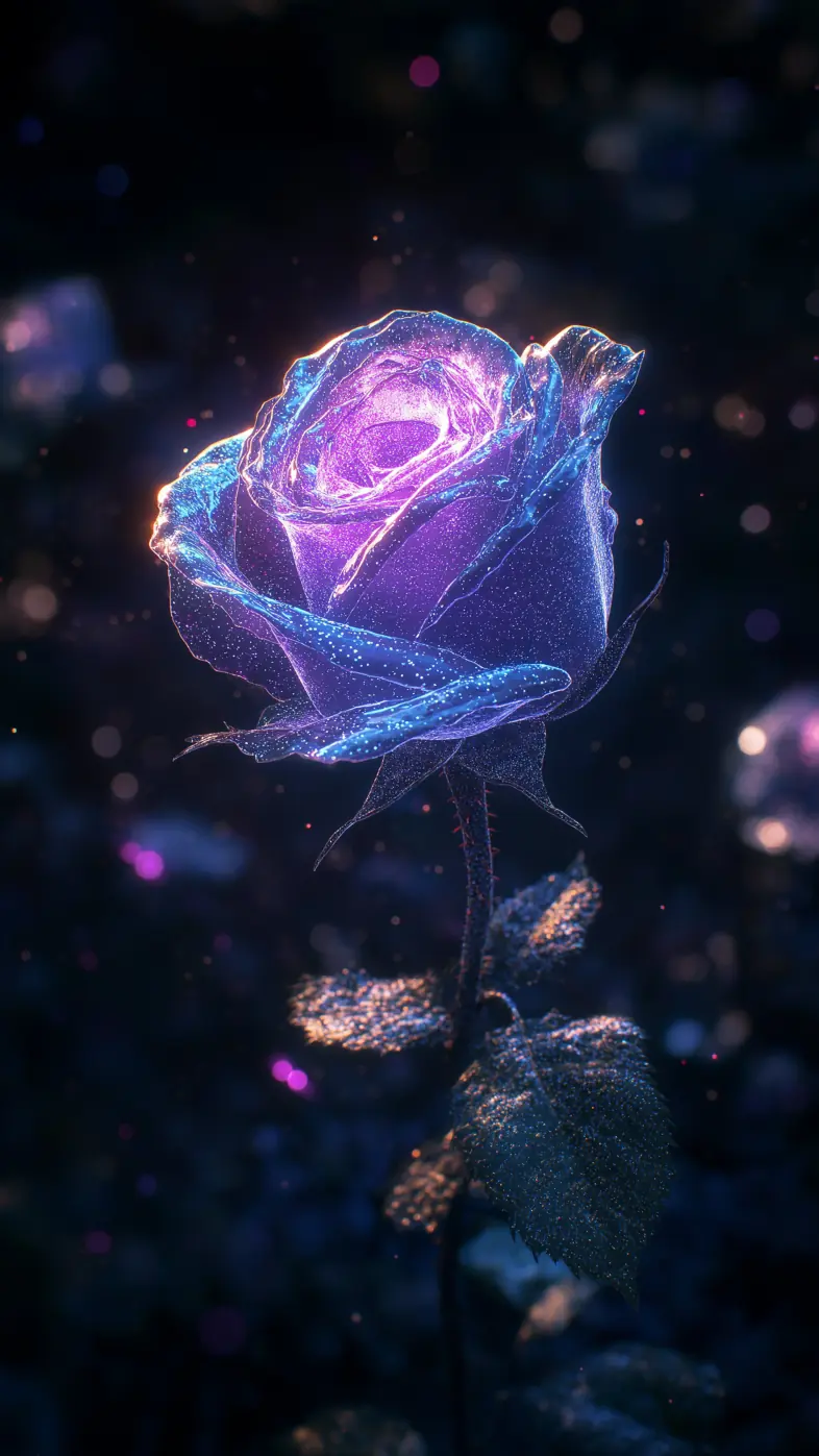 rose glow shine dark flower wallpaper