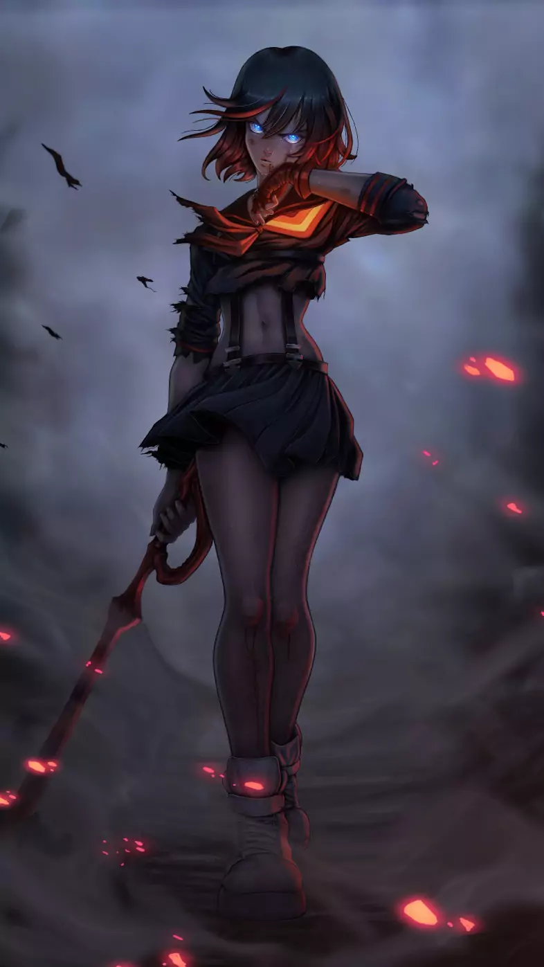 ryuko warrior girl wallpaper