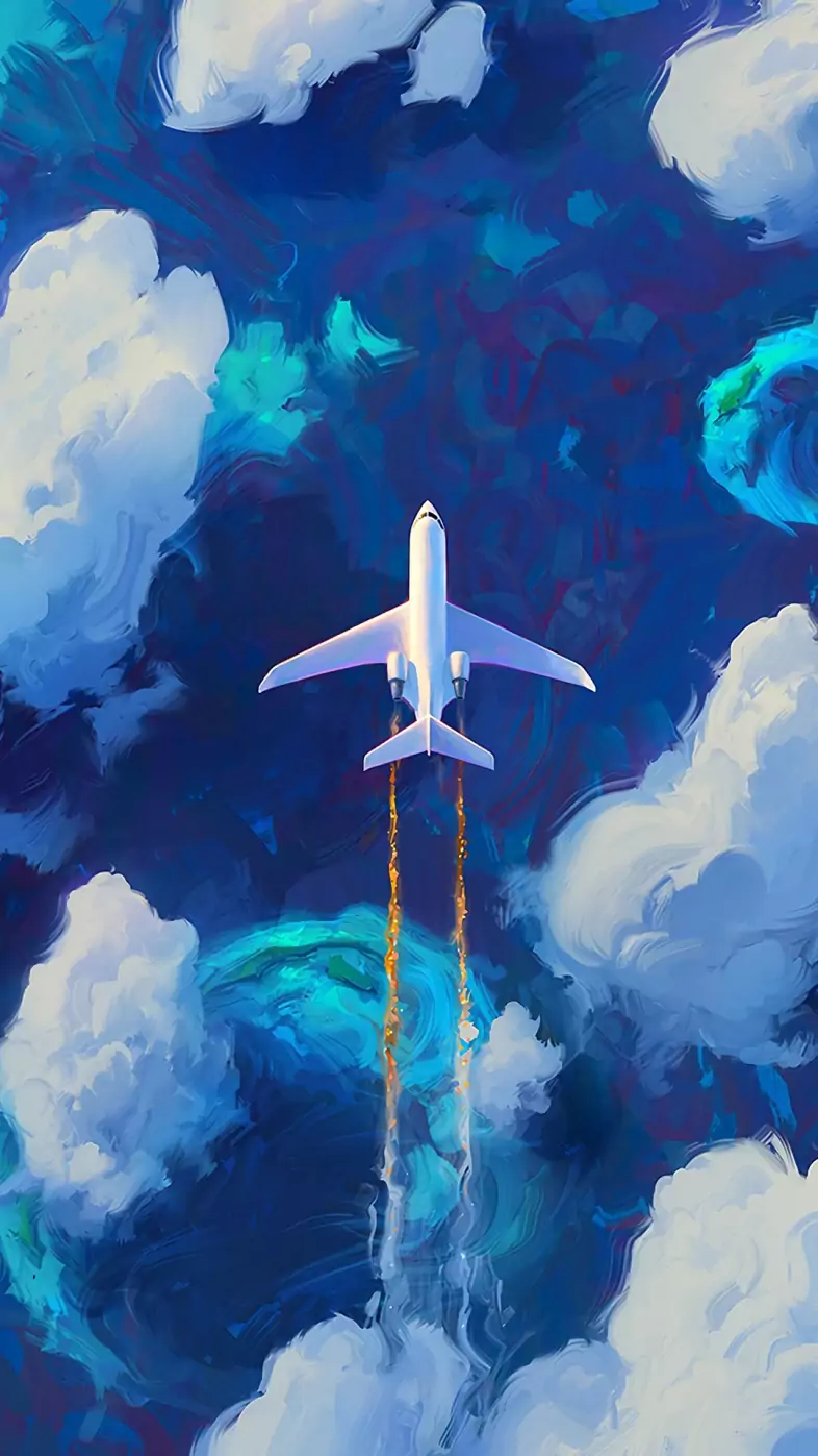 samolet nebo art wallpaper
