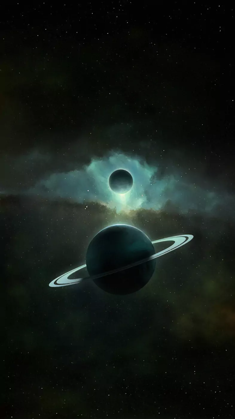 saturn planet art wallpaper