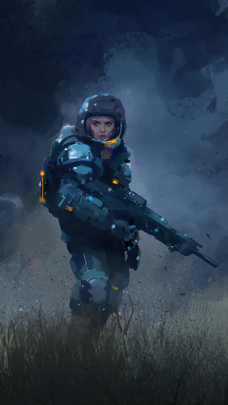 sci fi soldier astronaut wallpaper