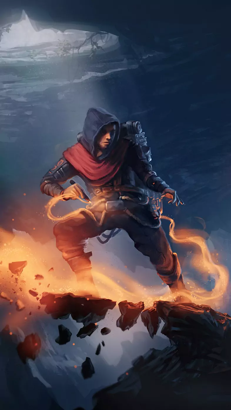 sci fi warrior magical wallpaper