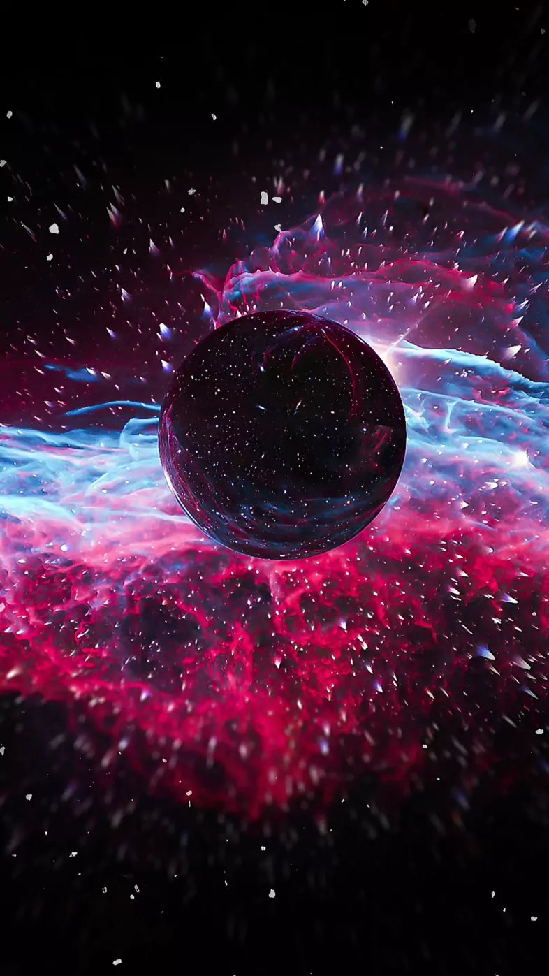 scifi space black hole wallpaper