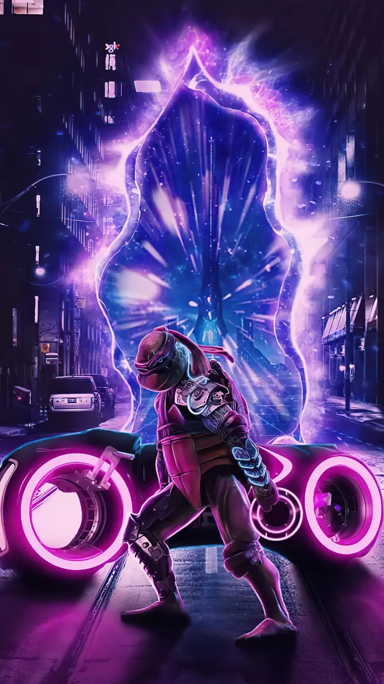 scifi tmnt tron bike wallpaper