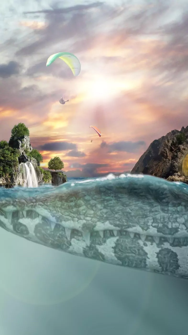 sea island fantasy wallpaper