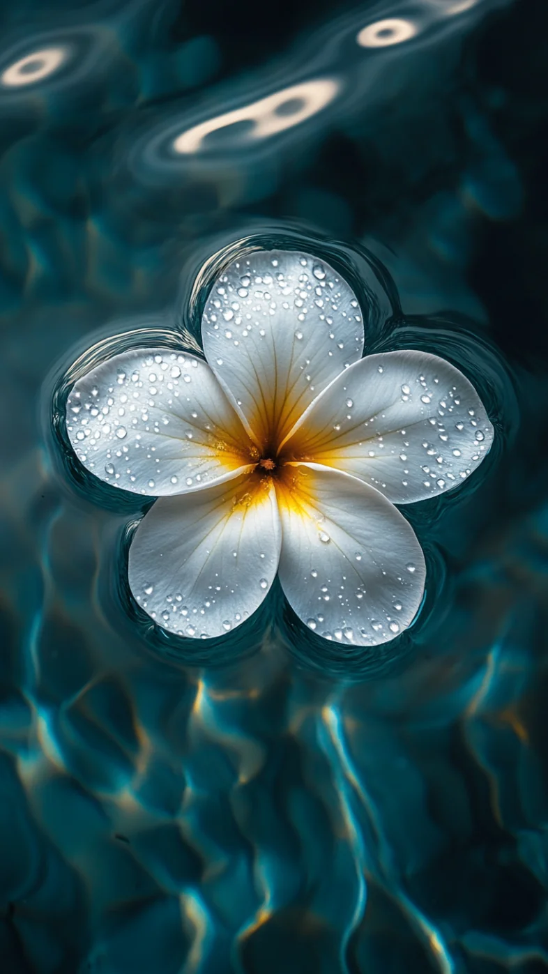 single frangipani flower wallpaper