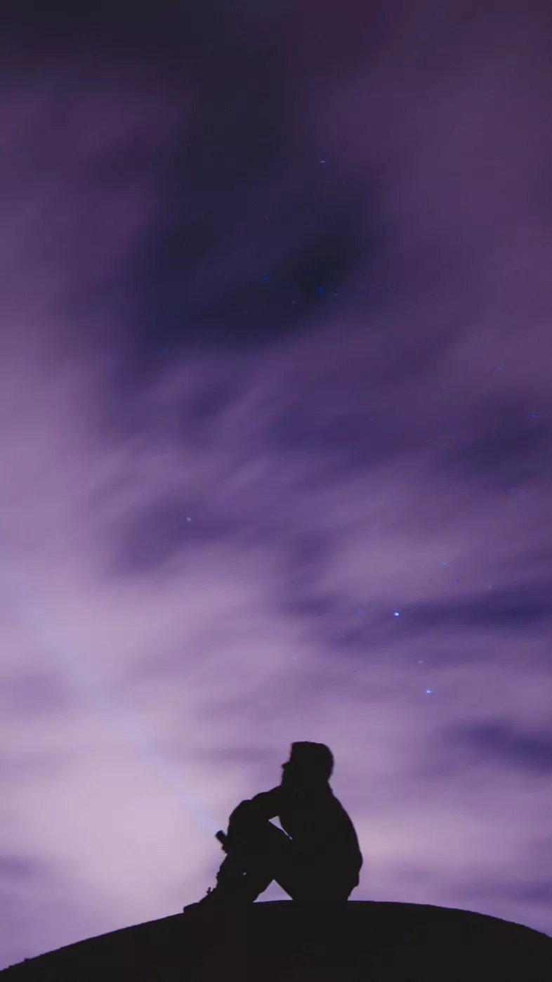 sky stars aloneliness wallpaper