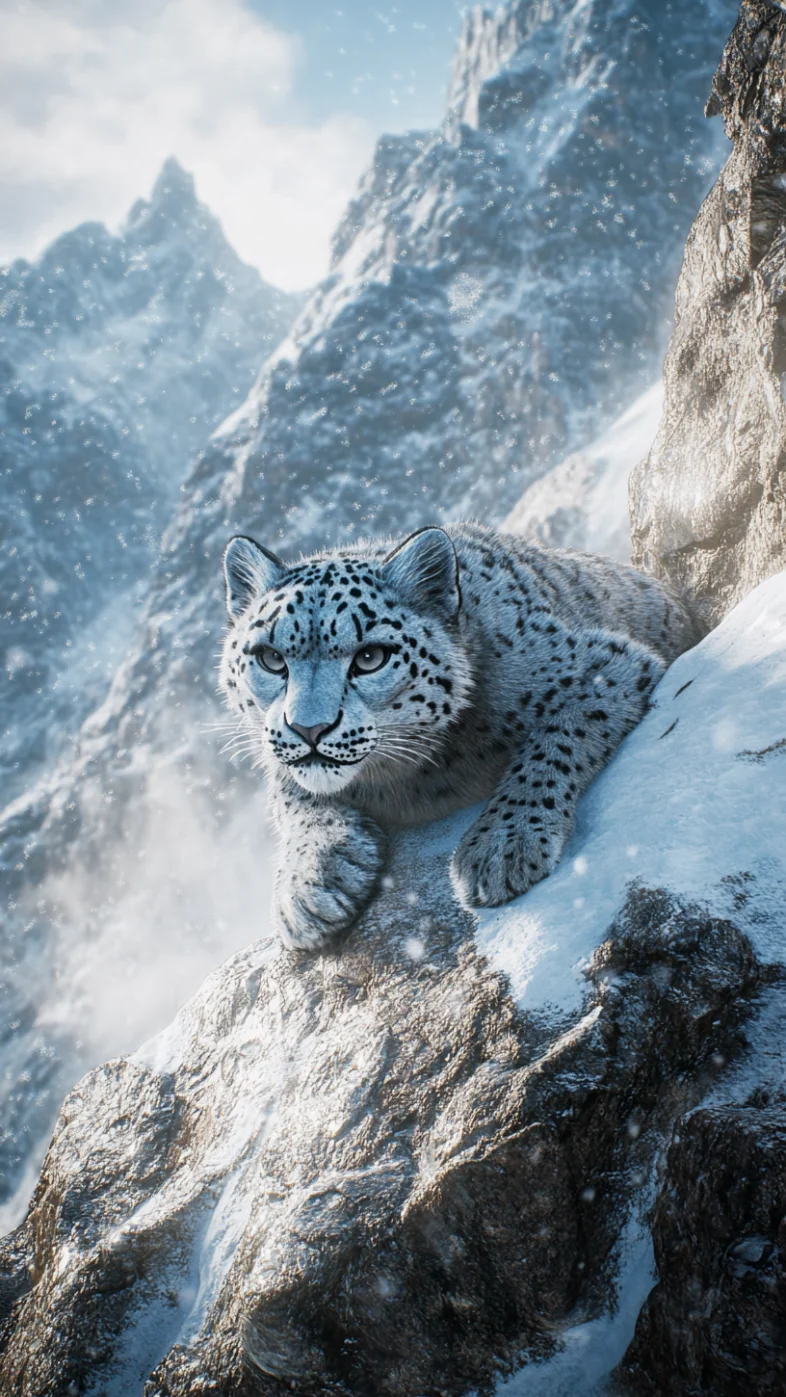 snow leopard wallpaper