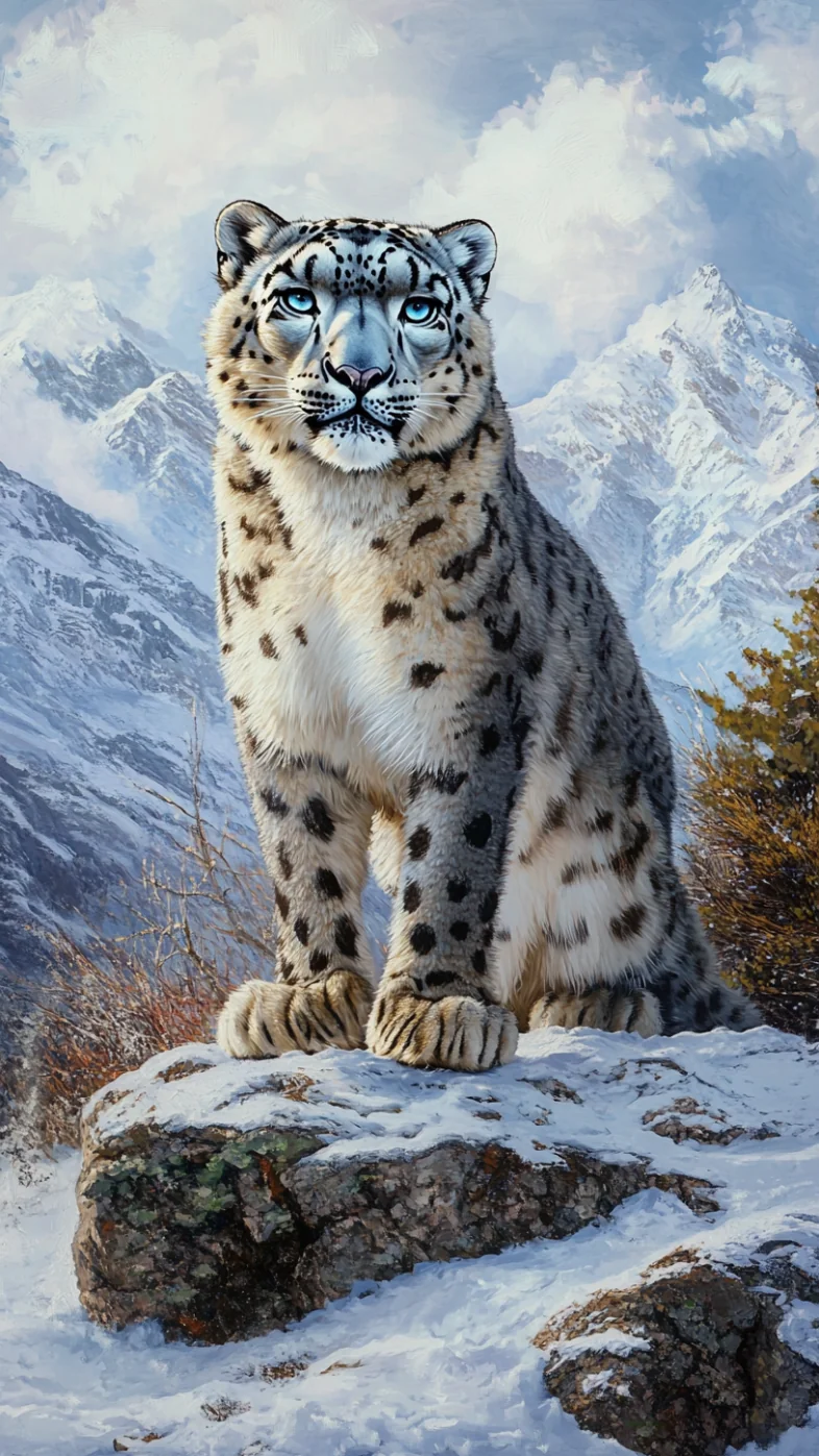 snow leopard wallpaper