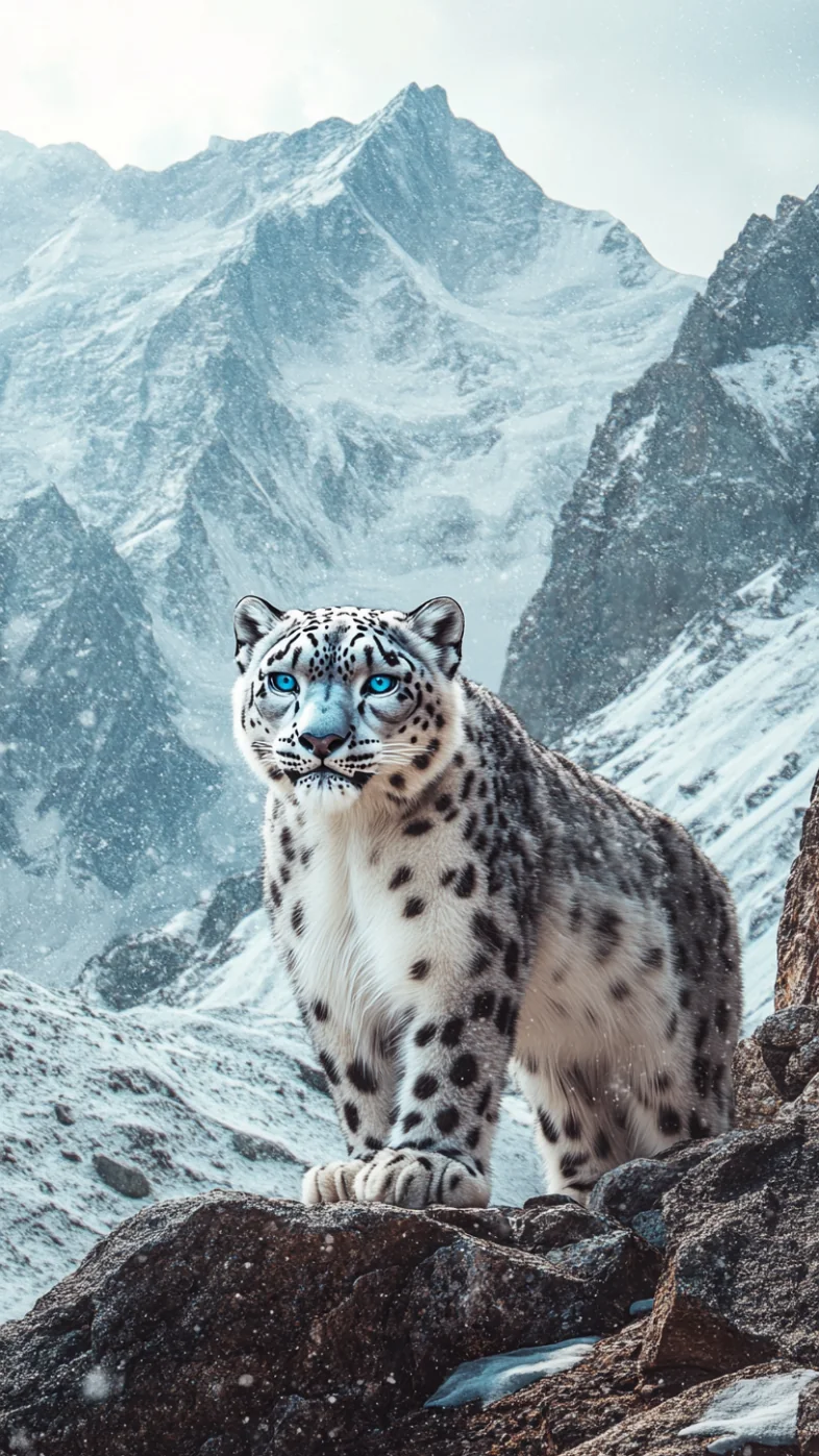 snow leopard wallpaper