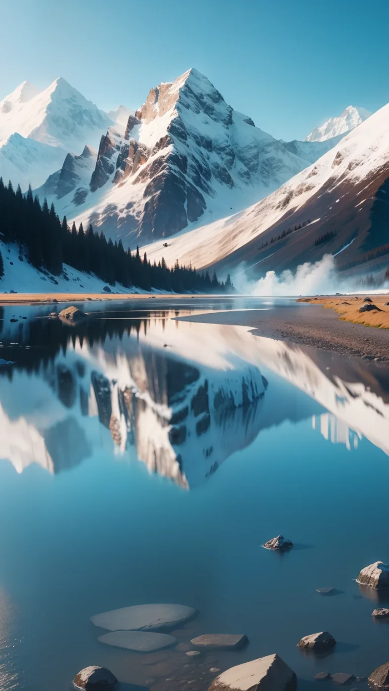 snow range mountains wallpaper