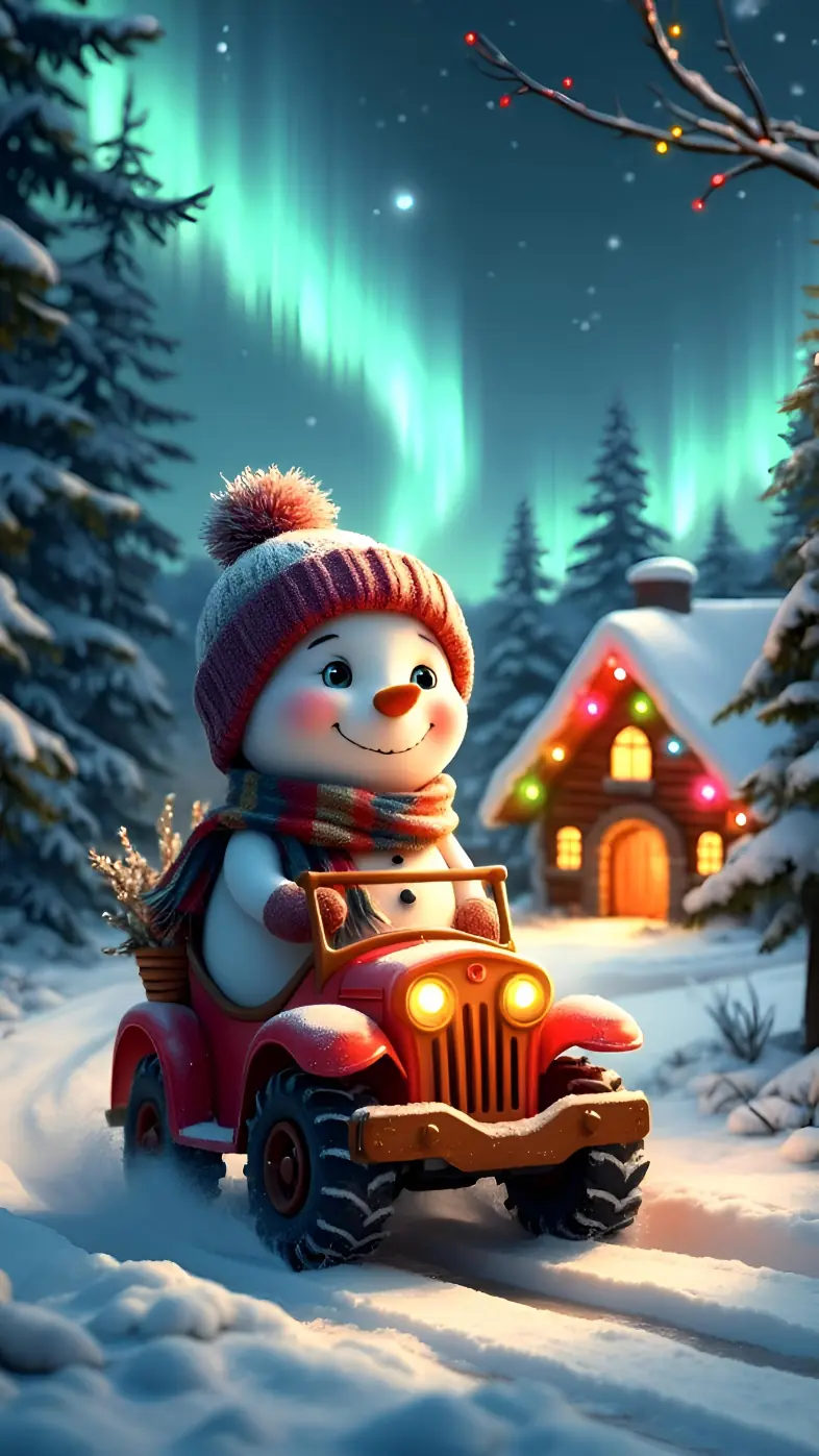snowman hat scarf carsn wallpaper