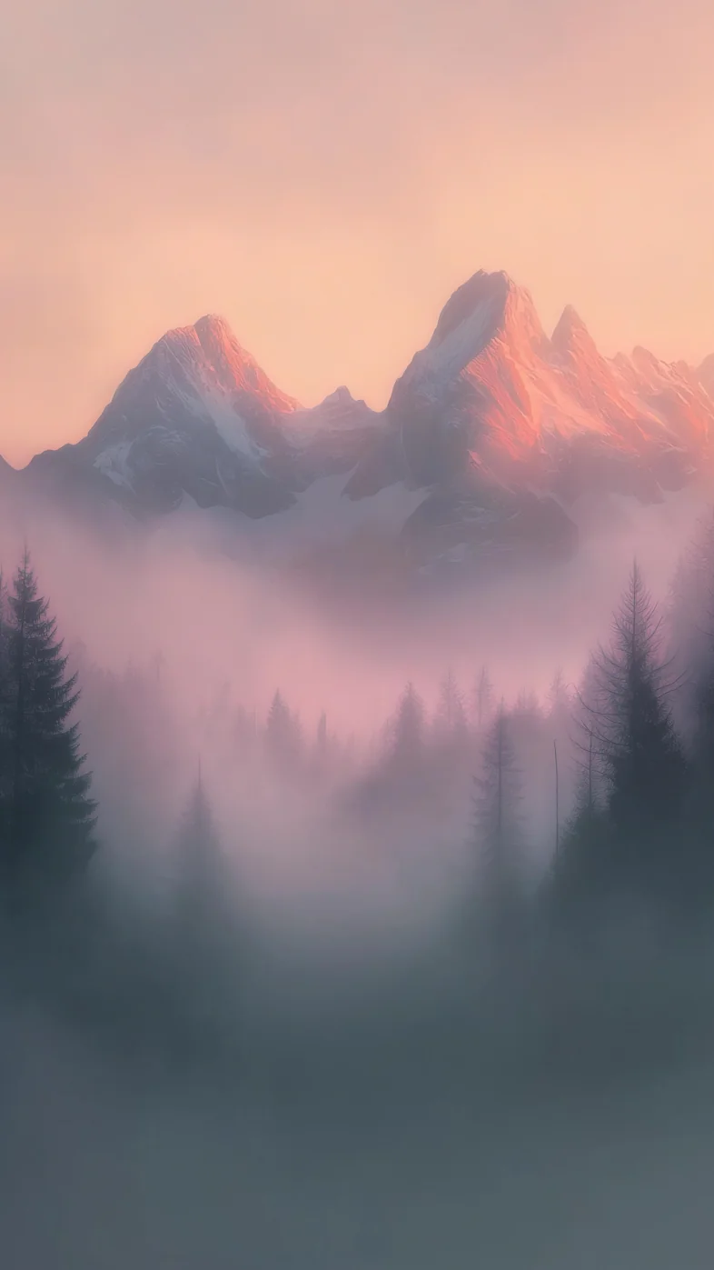 snowy mountains wallpaper
