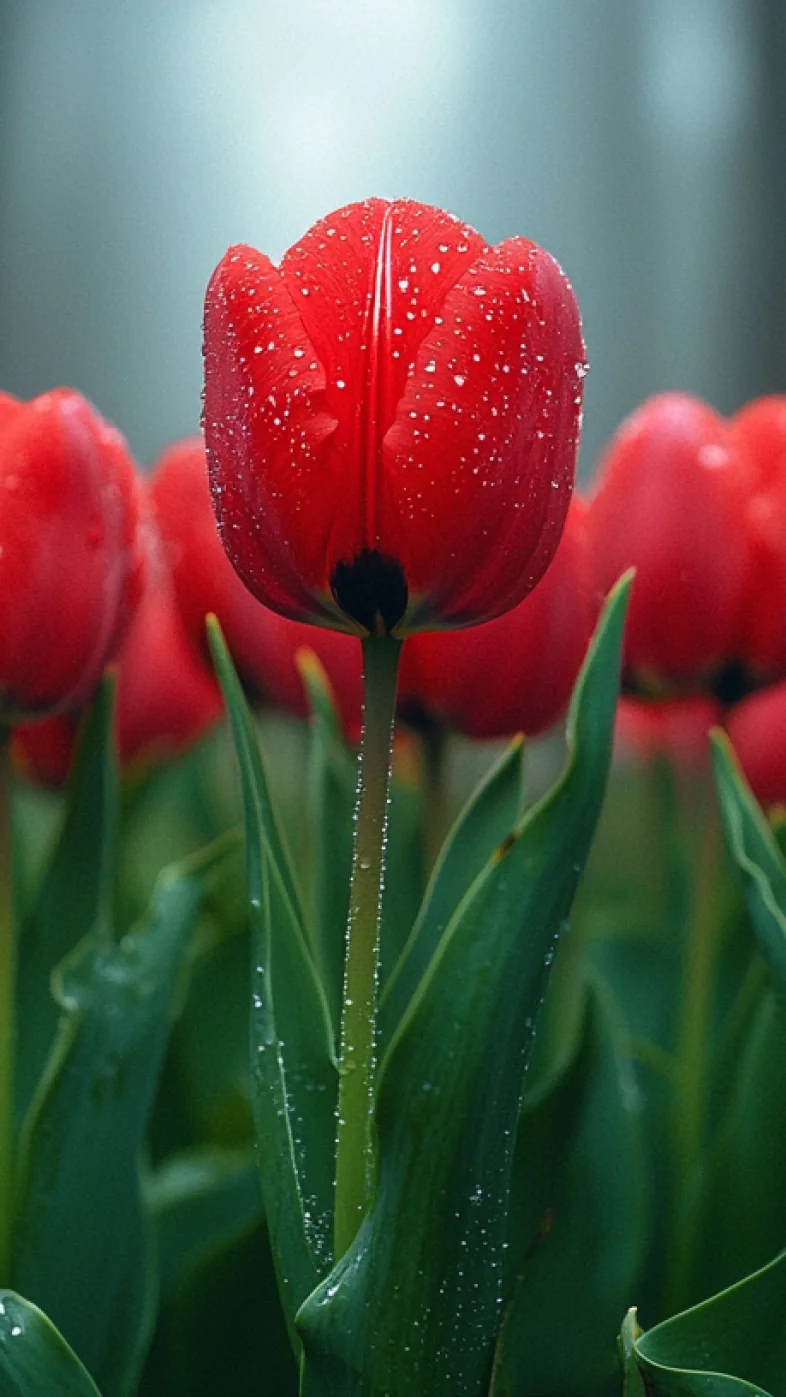 soil tulips bloom flower wallpaper