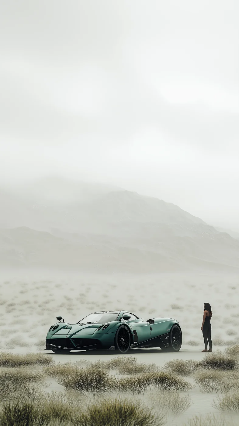 solitary Pagani Huayra car wallpaper