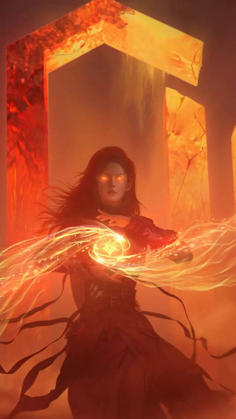  sorceress digital wallpaper