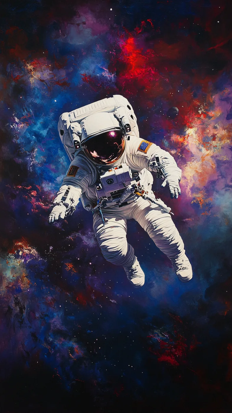 space floating astronaut wallpaper