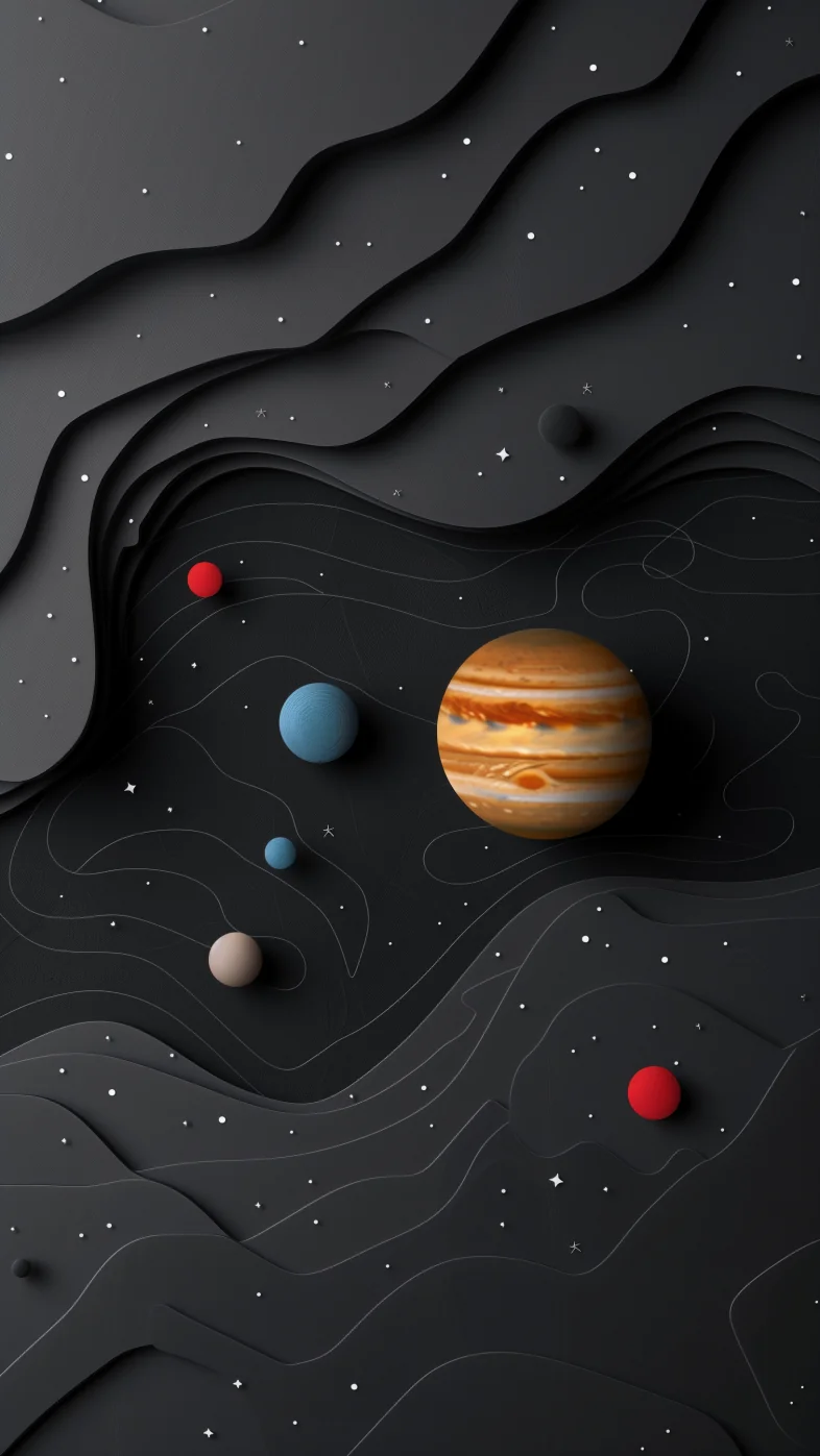 space planets art wallpaper