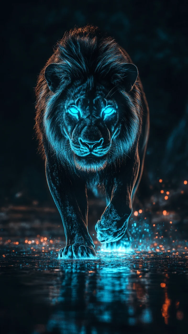 spectral titanic Lion walks wallpaper