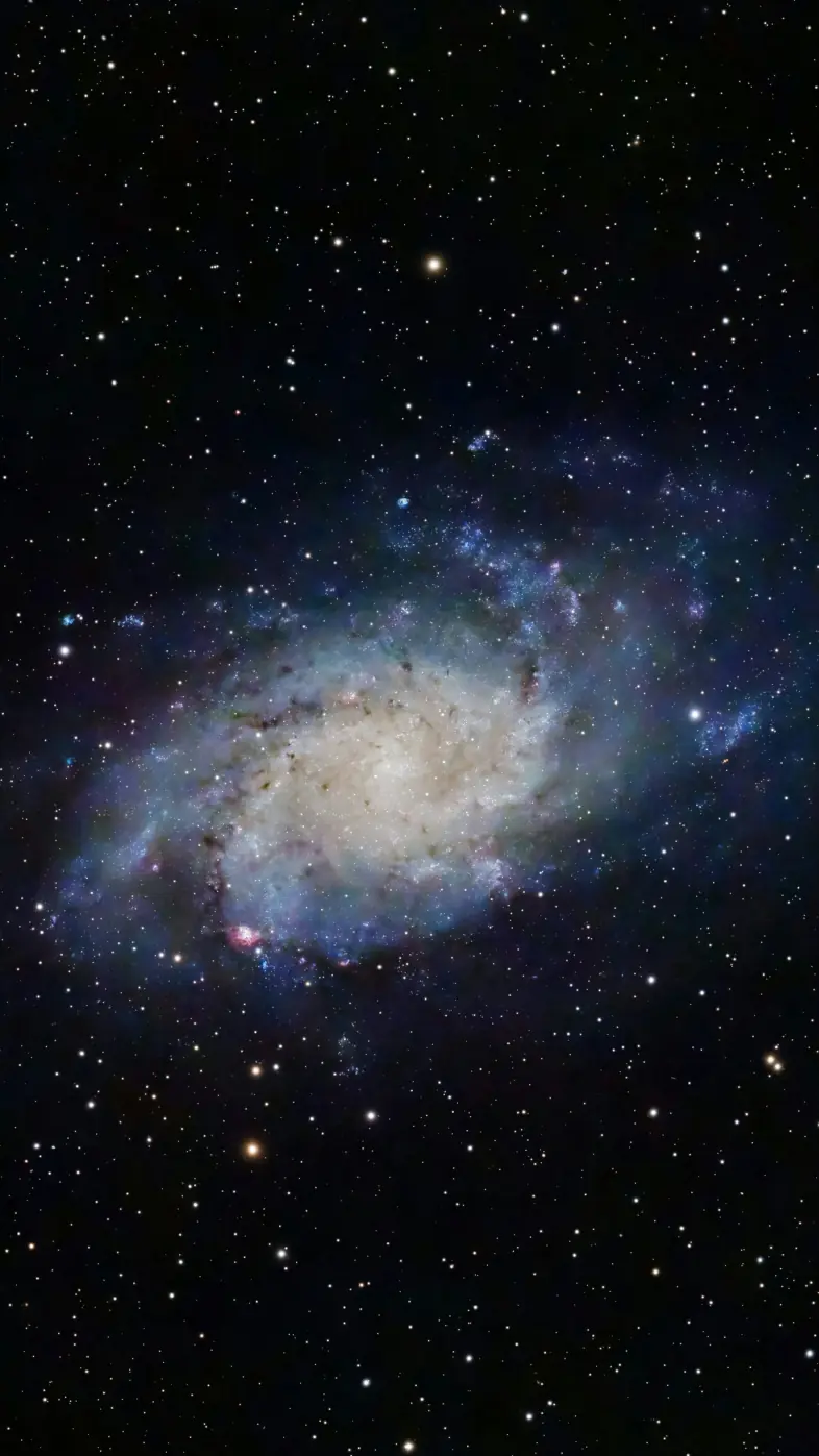spiral galaxy with stars wallpaper