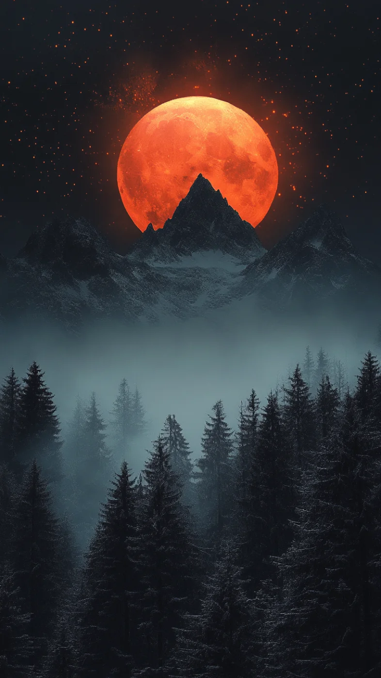 spooky mountains wallpaper