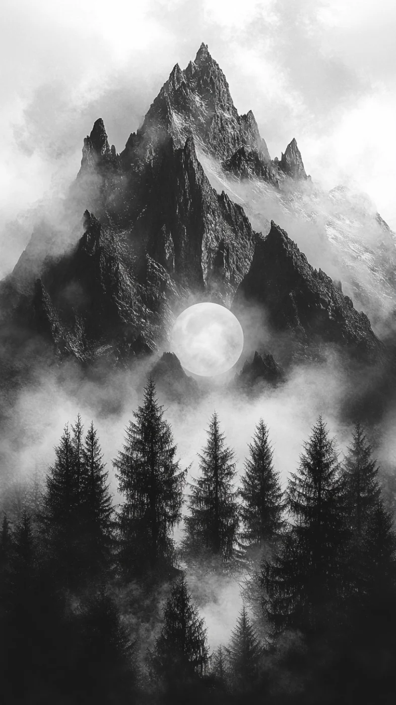spooky mountains wallpaper