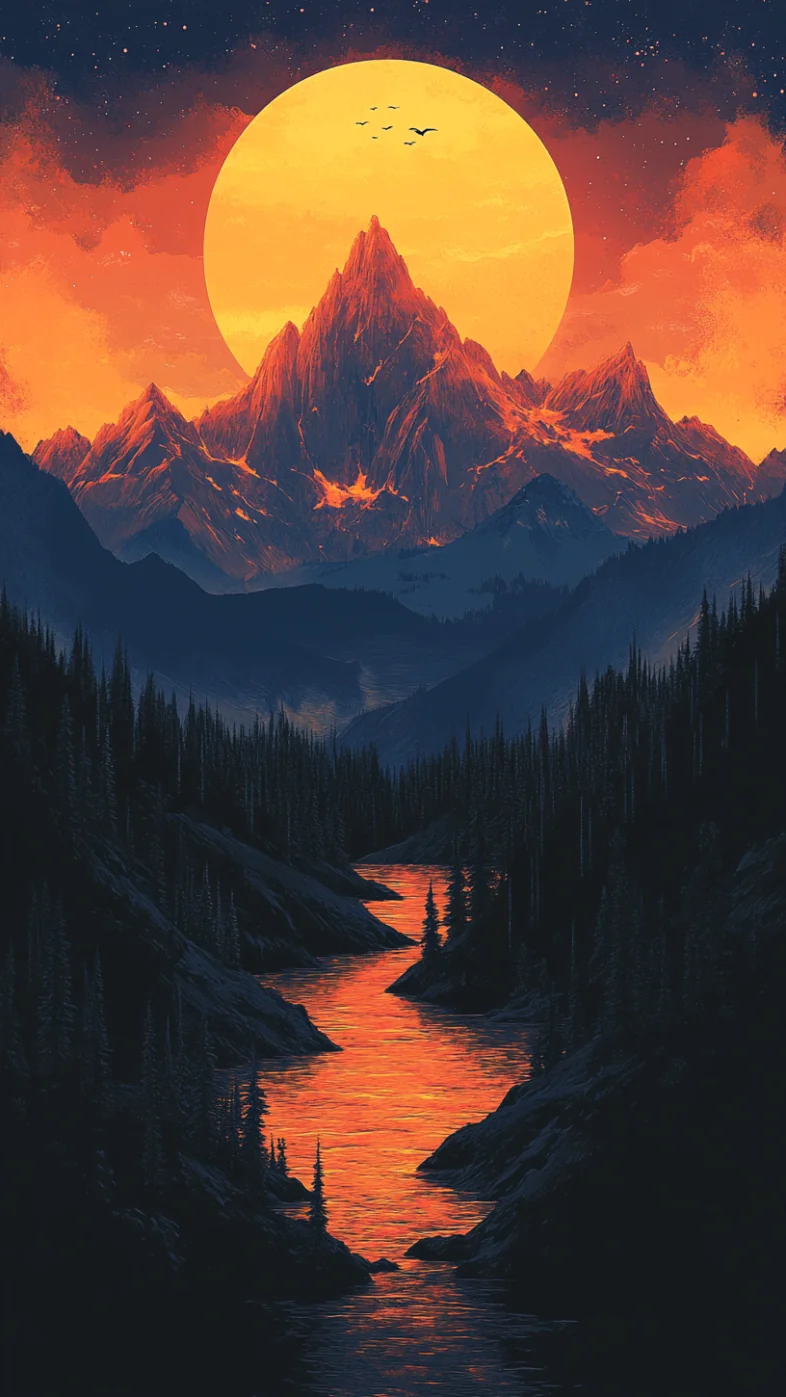 spooky mountains wallpaper