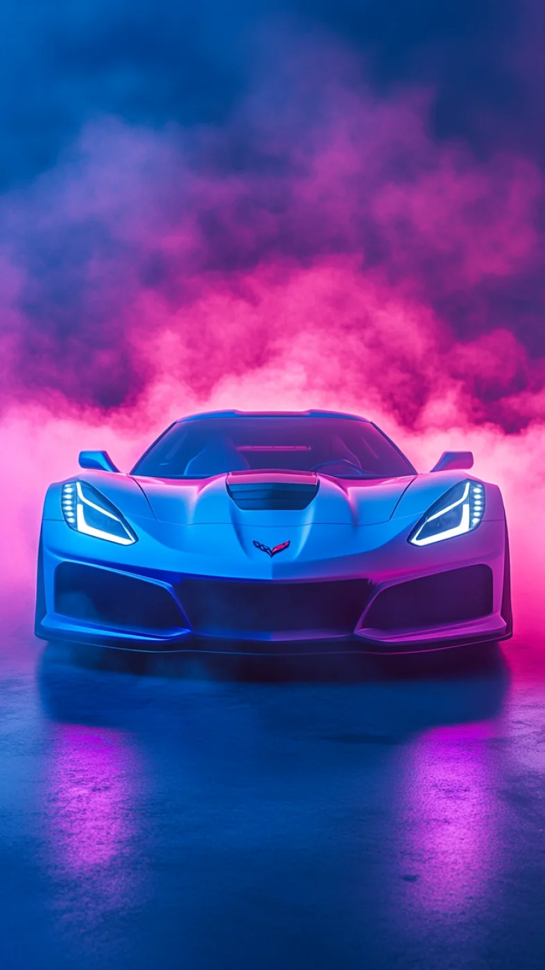 sport car with smoke wallpaper