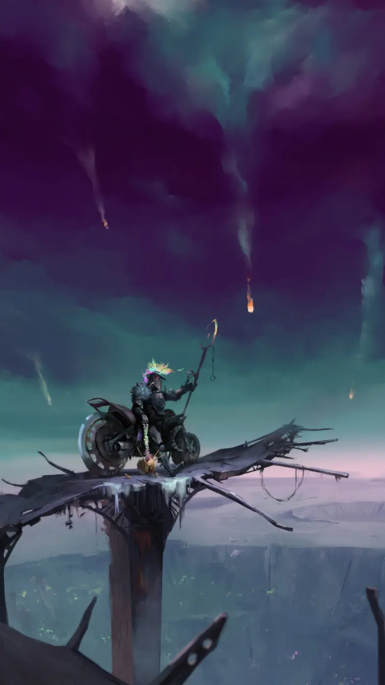 star crater biker wallpaper