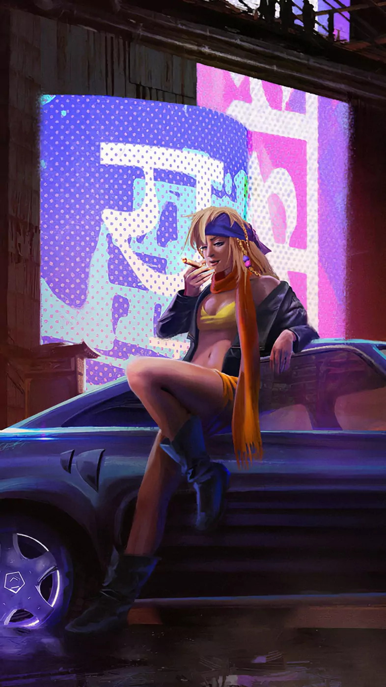 stylish girl car wallpaper