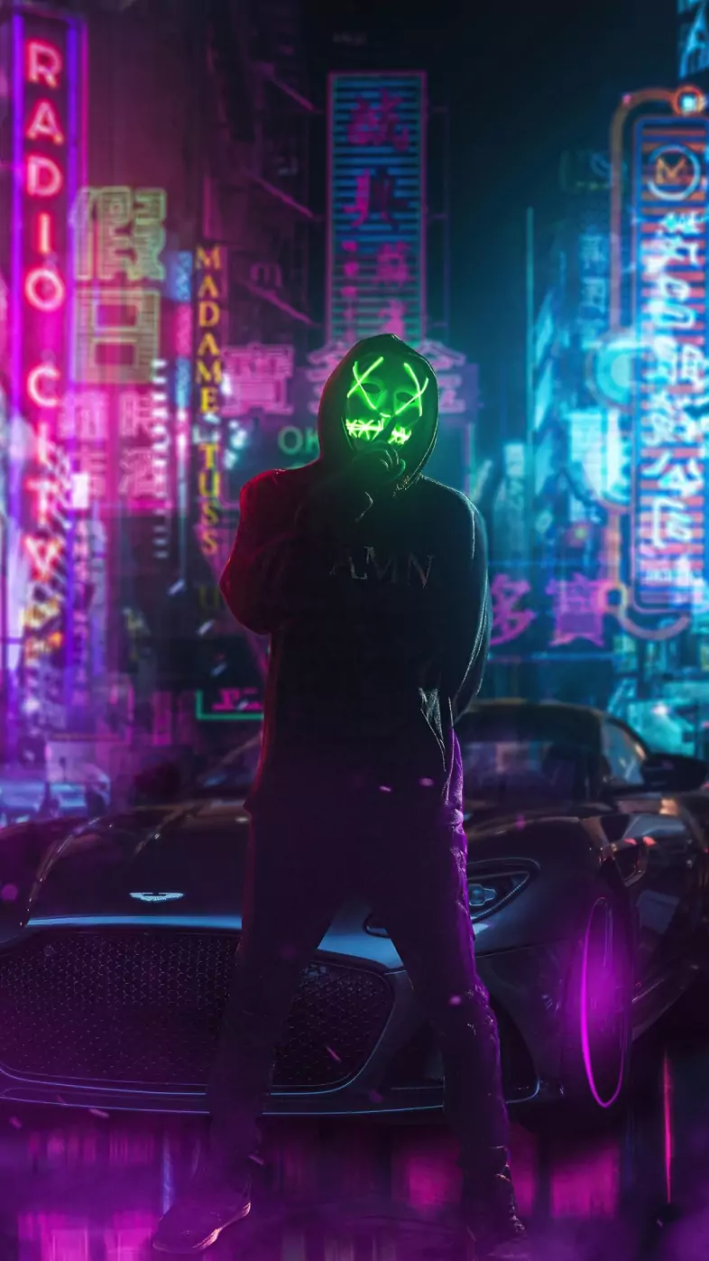 stylish mask boy wallpaper