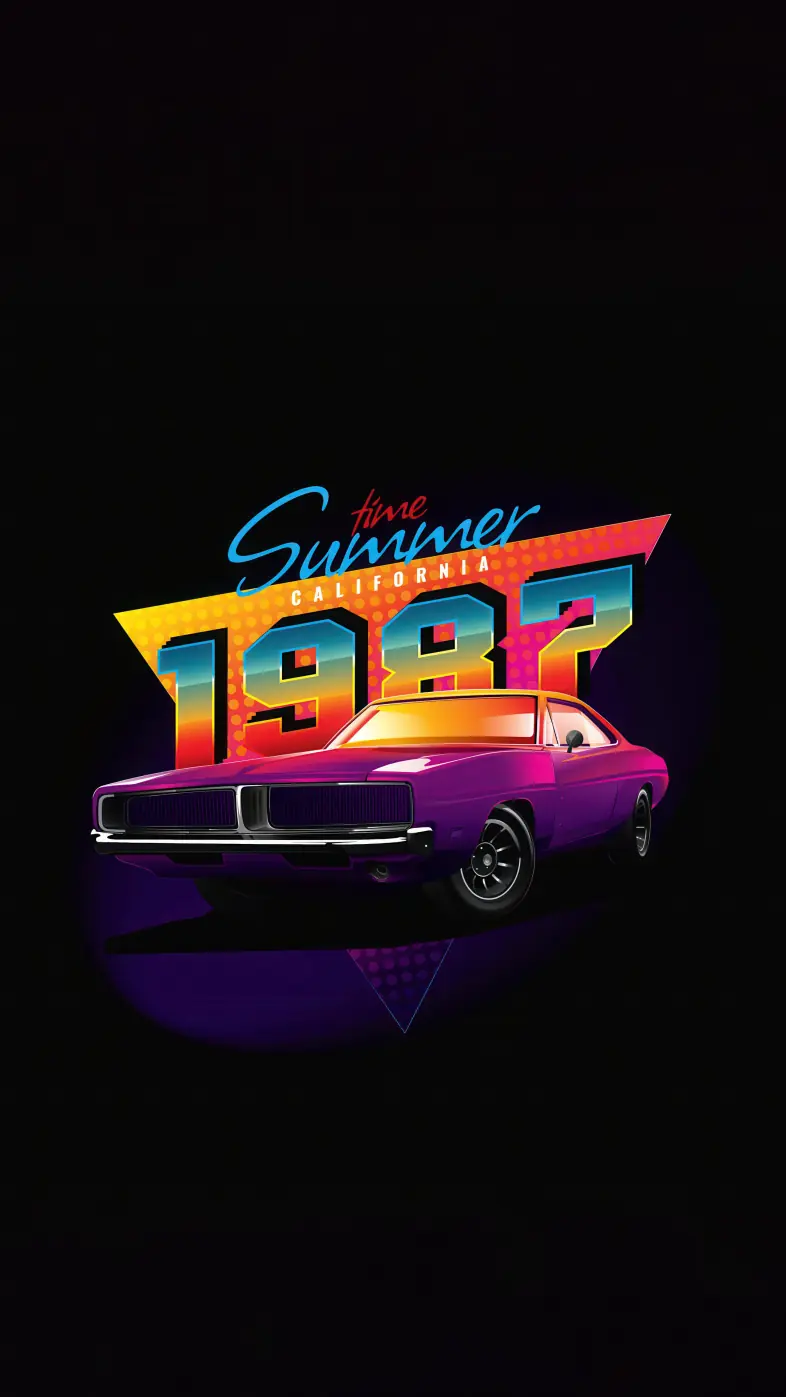 summer time dodge challenger car wallpaper
