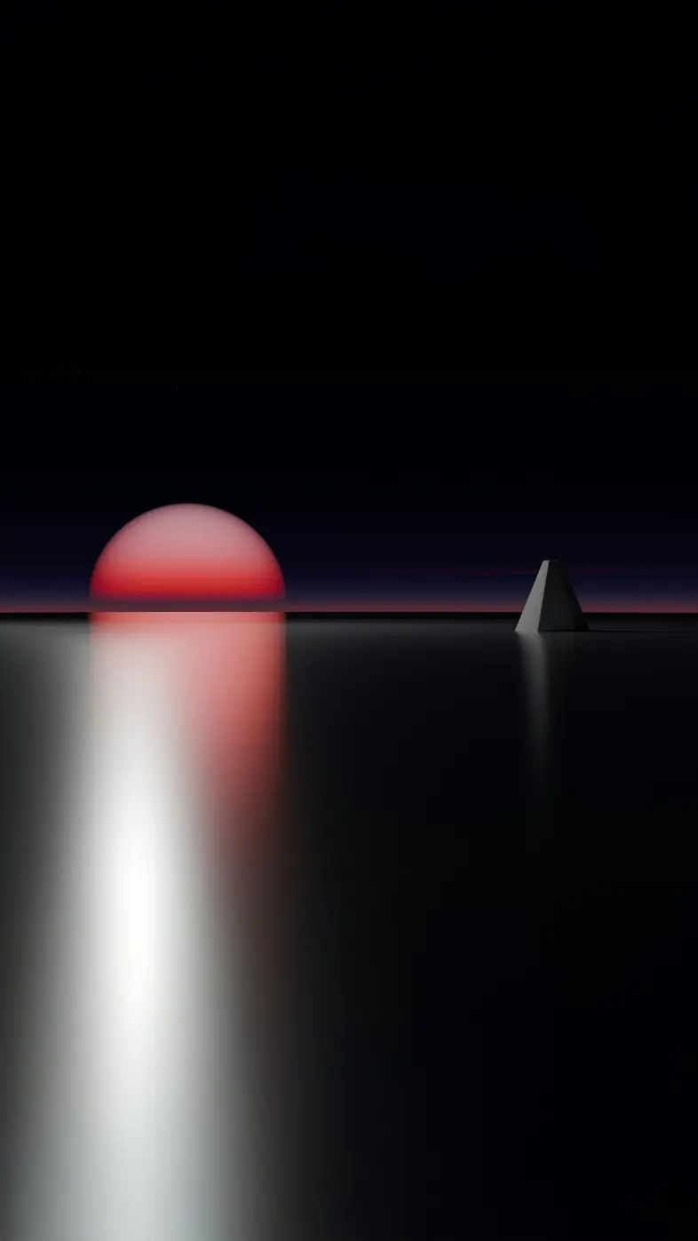 sunset in abstract world wallpaper