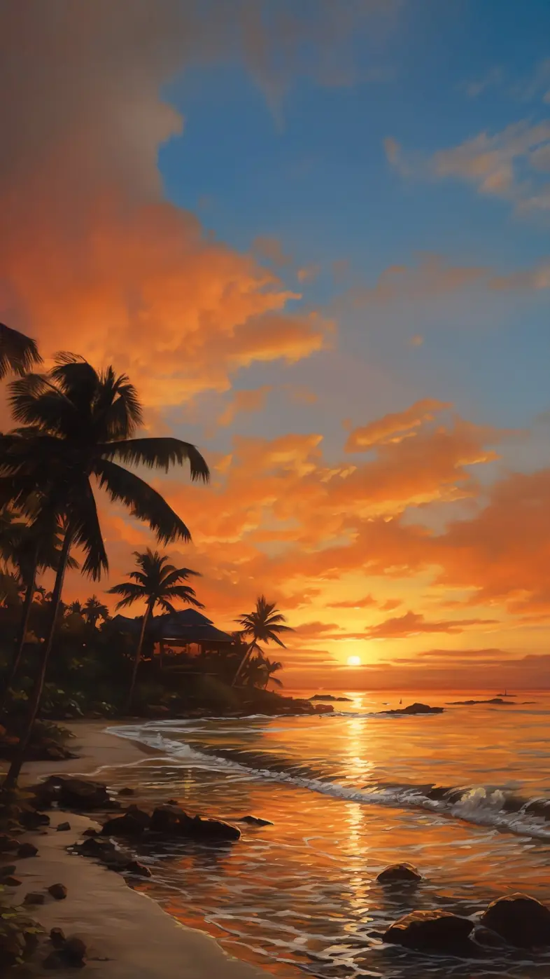 sunset water cloud  wallpaper
