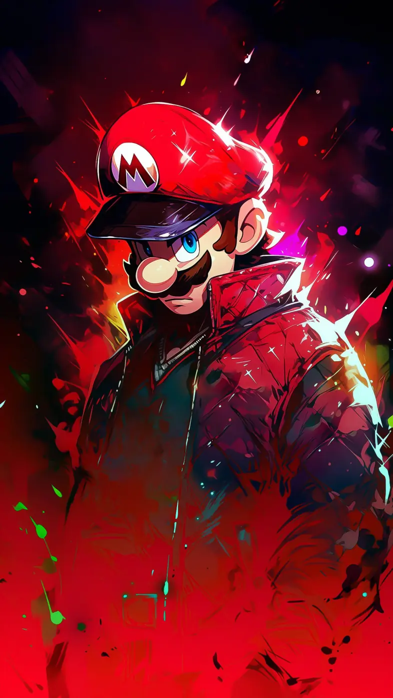 super mario cartoon art wallpaper