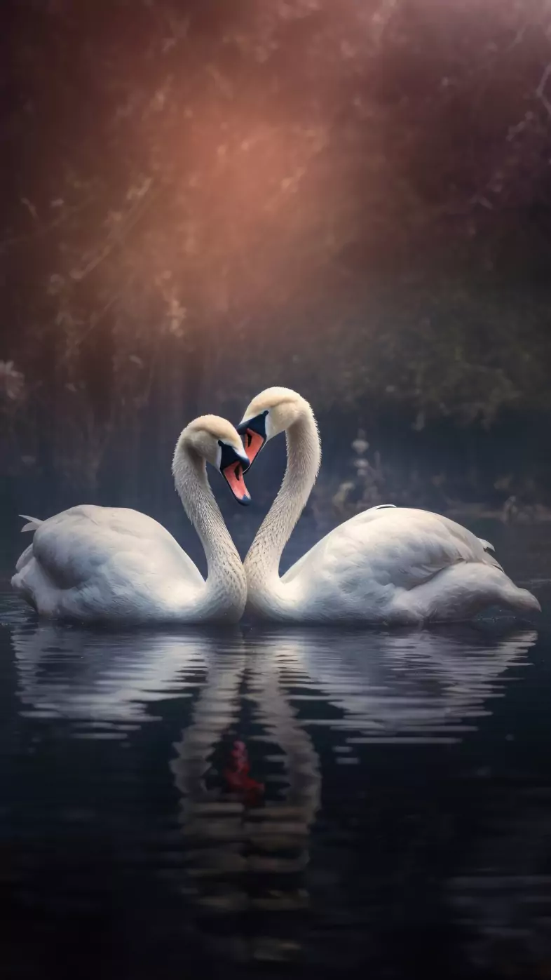 swans love wallpaper