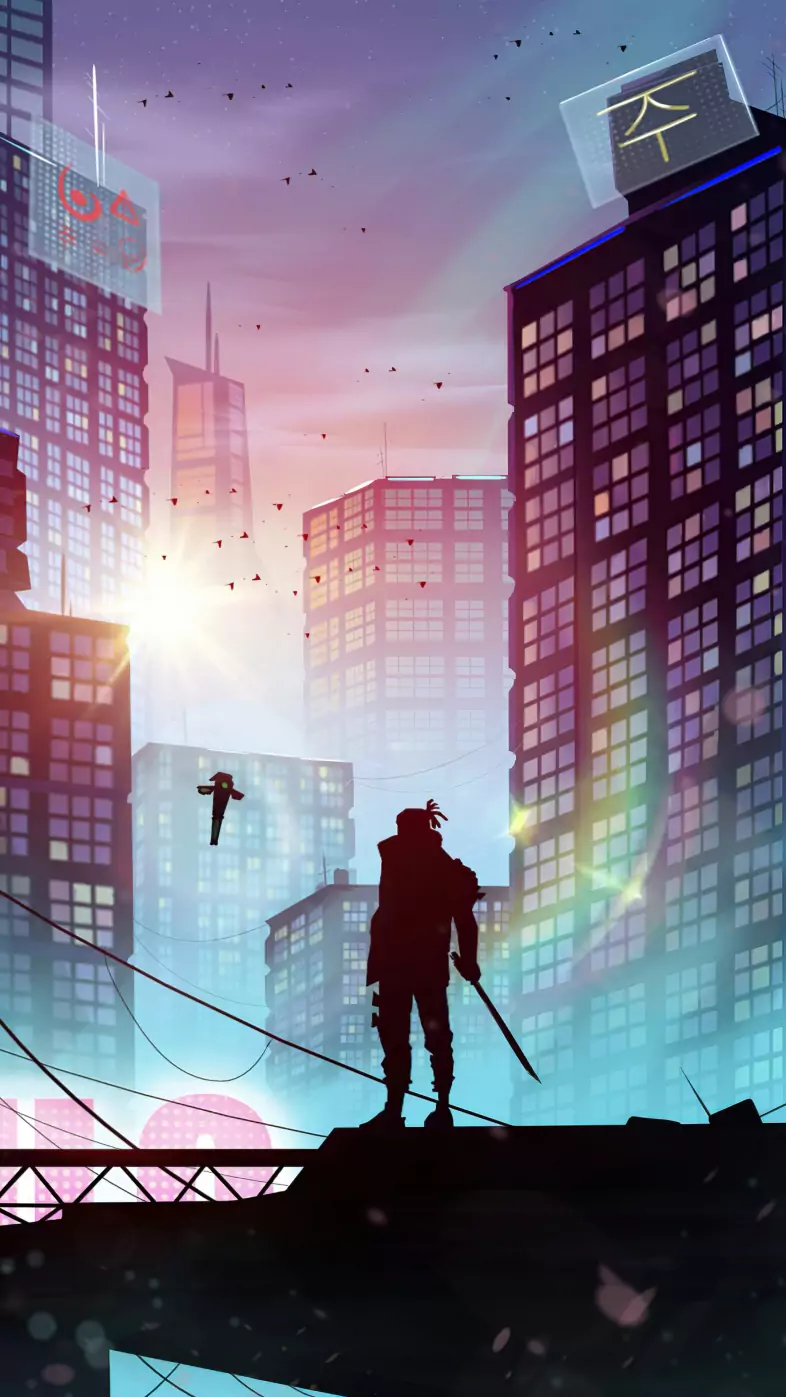 the crypto city warrior game wallpaper