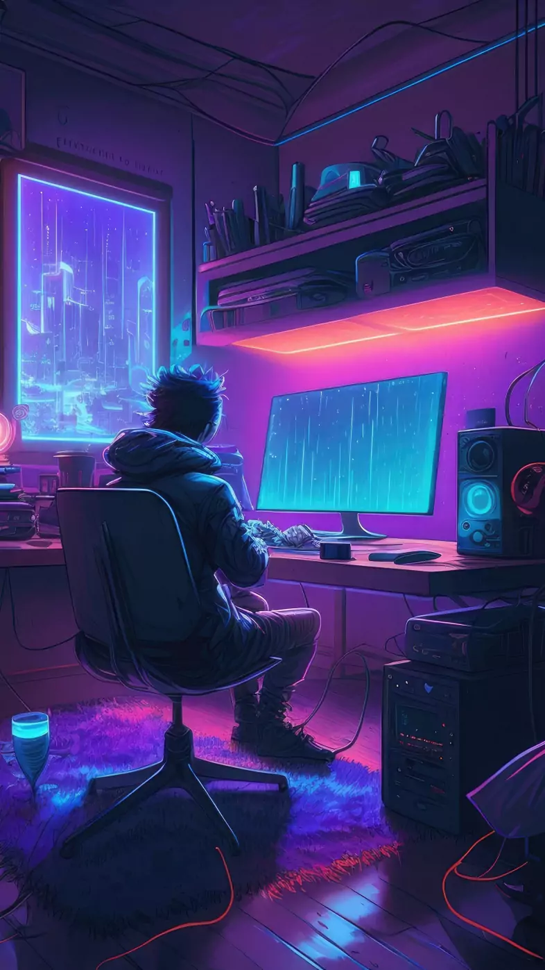the cyber room wallpaper