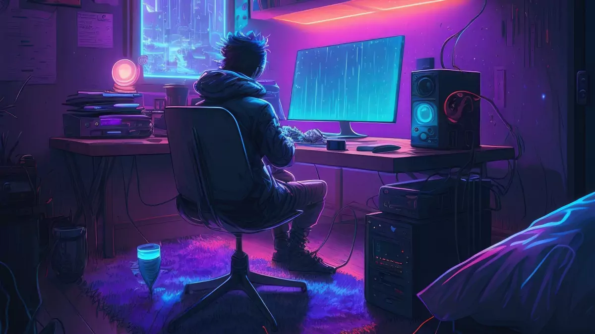 the cyber room wallpaper